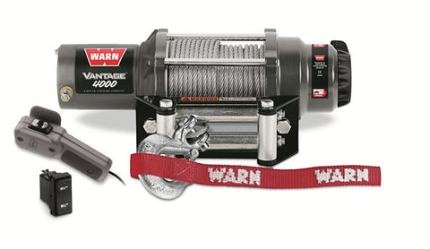 Vantage 4000 -  Warn Winch - 4000 lb. W/Roller Fairlead, Wire Rope